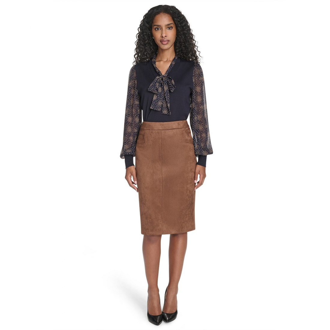 'Mixed Media Posy V-Neck Sweater' pour Femmes