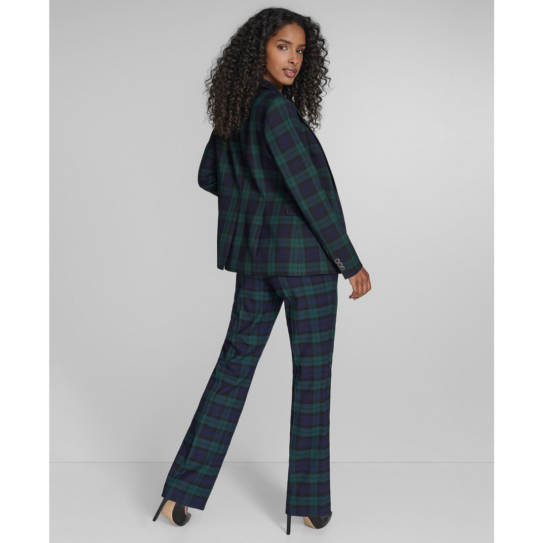 'Watch Plaid Slim Fit Blazer' pour Femmes
