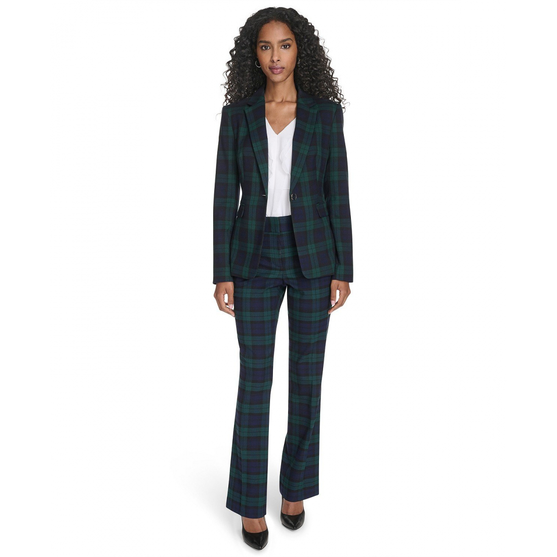 'Watch Plaid Slim Fit Blazer' pour Femmes