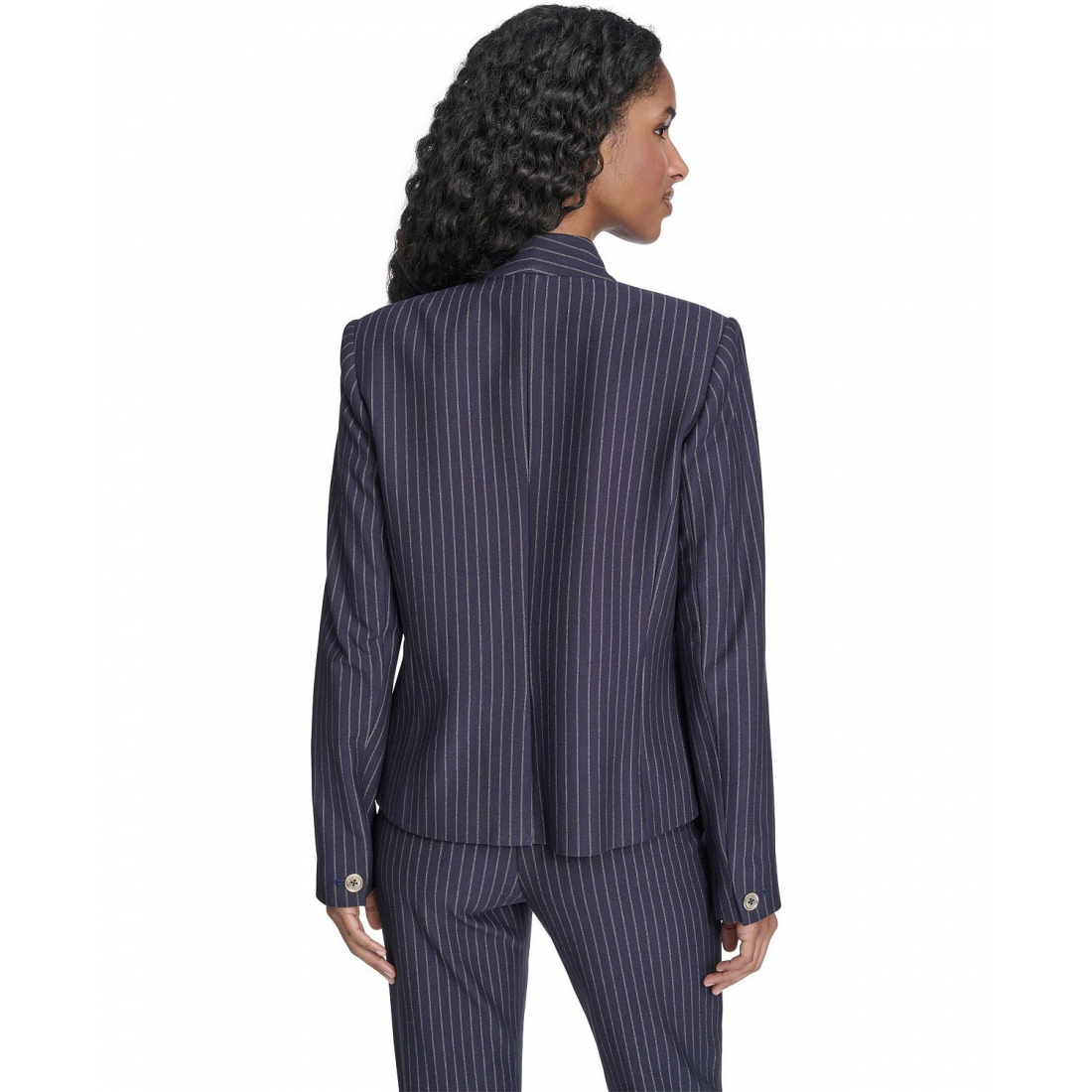 'Open Front Striped Blazer' pour Femmes