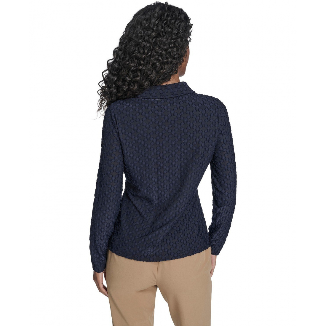 'Floral Clip Button-Up Top' pour Femmes