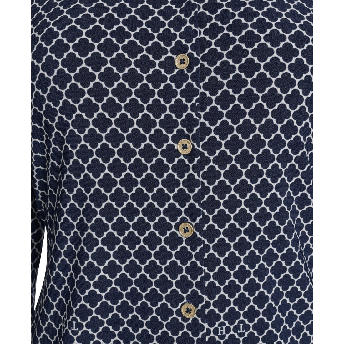 'Long Sleeve Clover Button-Up Top' pour Femmes