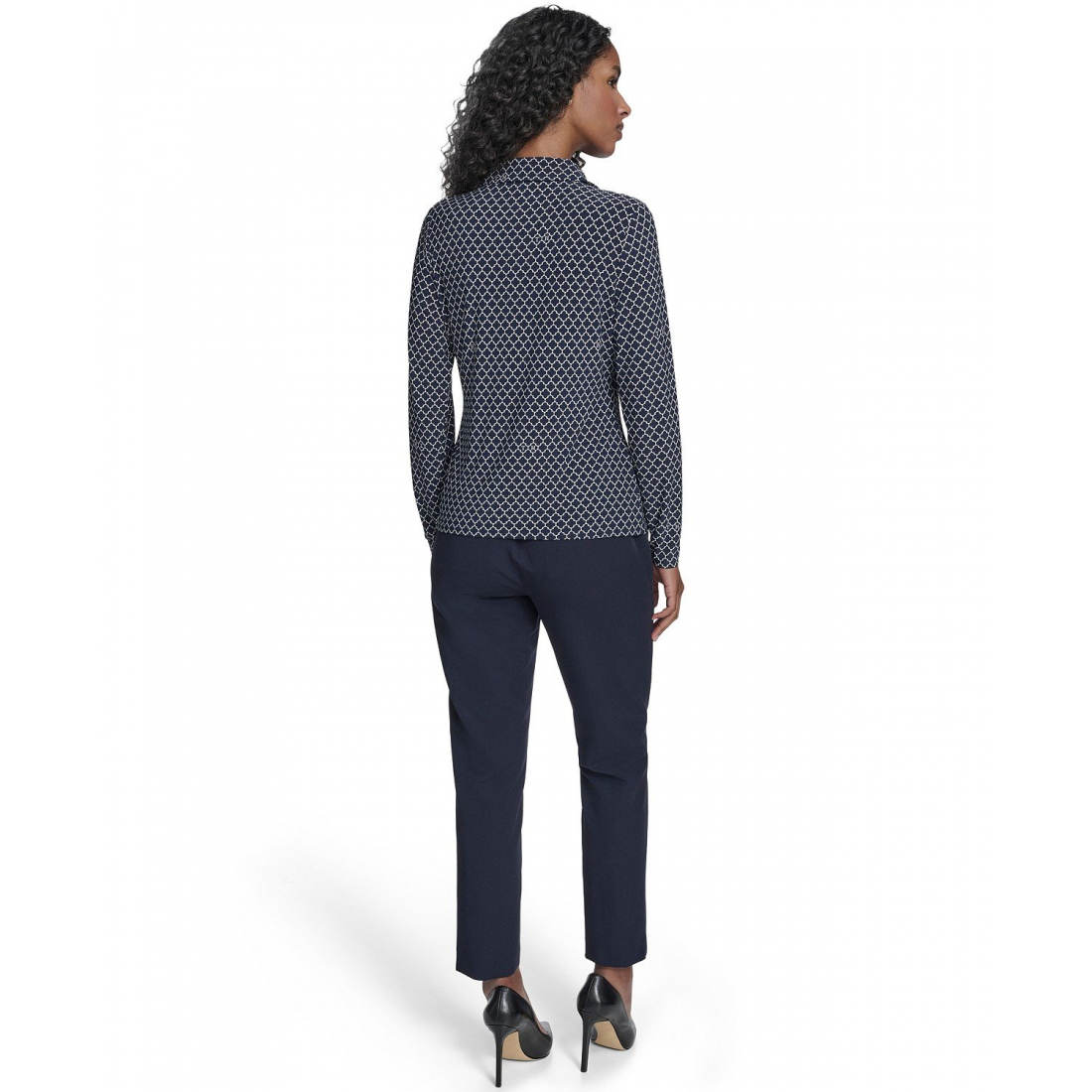 'Long Sleeve Clover Button-Up Top' pour Femmes