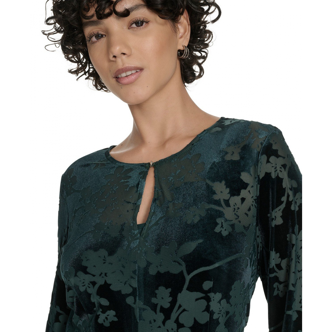 'Keyhole Printed Midi Dress' pour Femmes