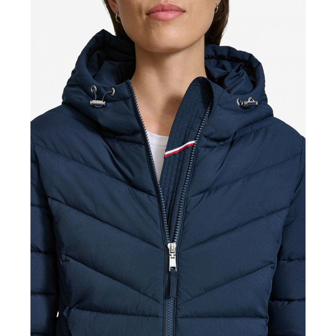 'Long Sleeve Hooded Puffer Jacket' pour Femmes