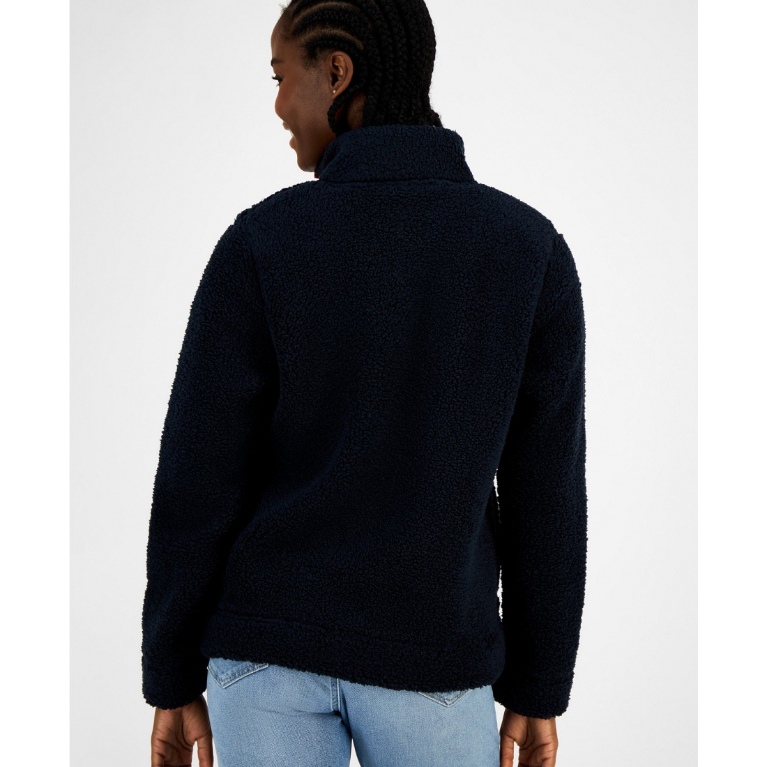 'Quarter-Zip Faux-Sherpa Jacket' pour Femmes
