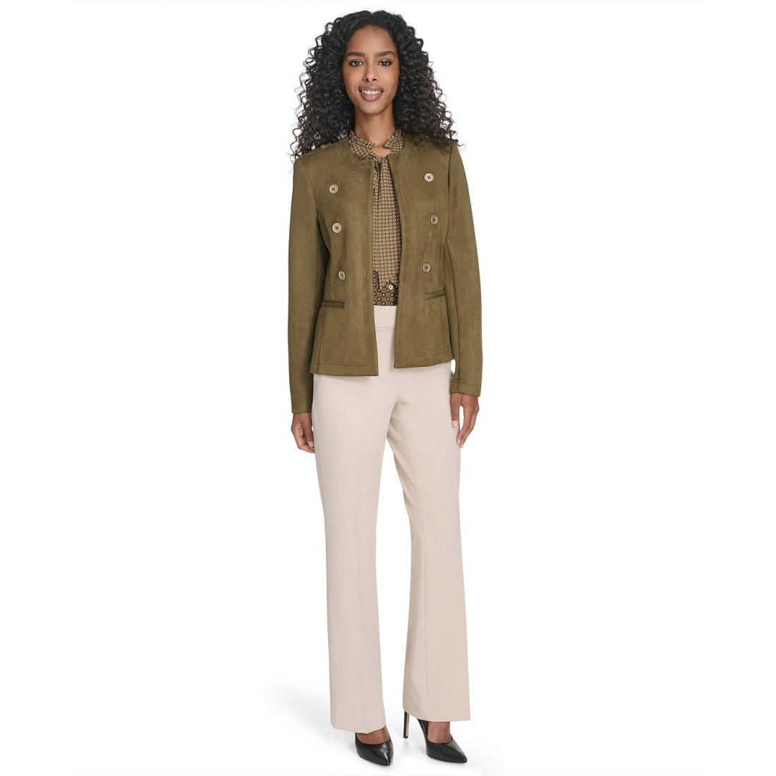 'Scuba Suede Long Sleeve Jacket' pour Femmes