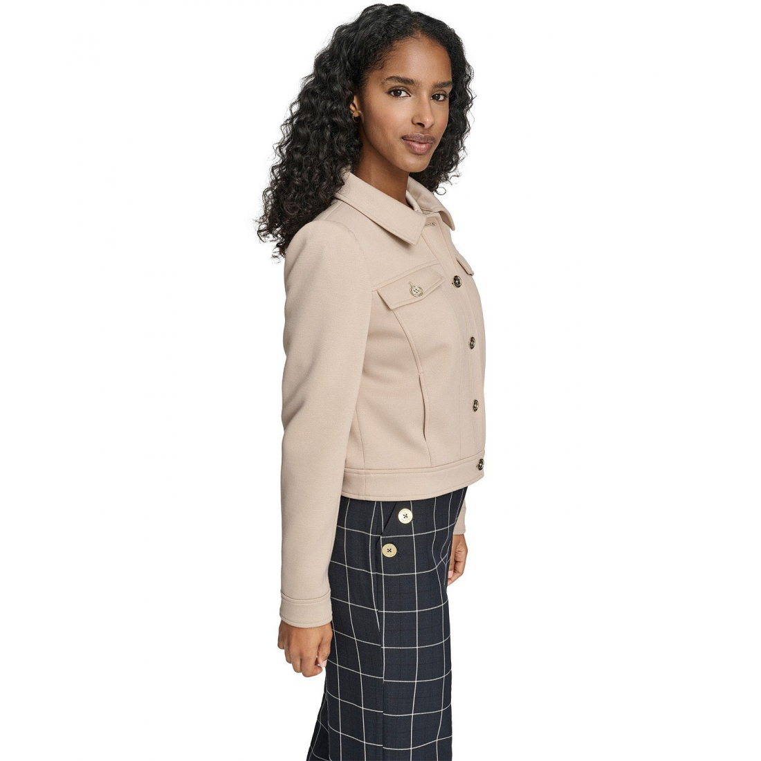 'Point Collar Trucker Jacket' für Damen