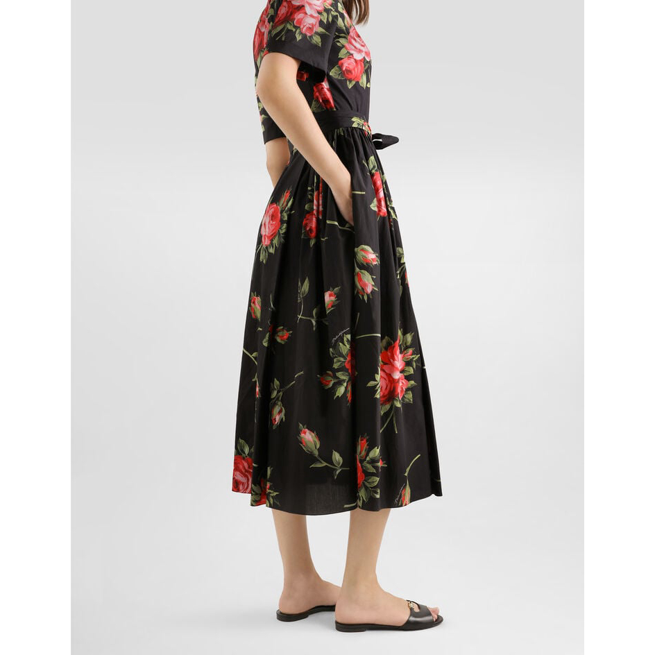 Women's 'Bouquet-Print Poplin' Shirtdress