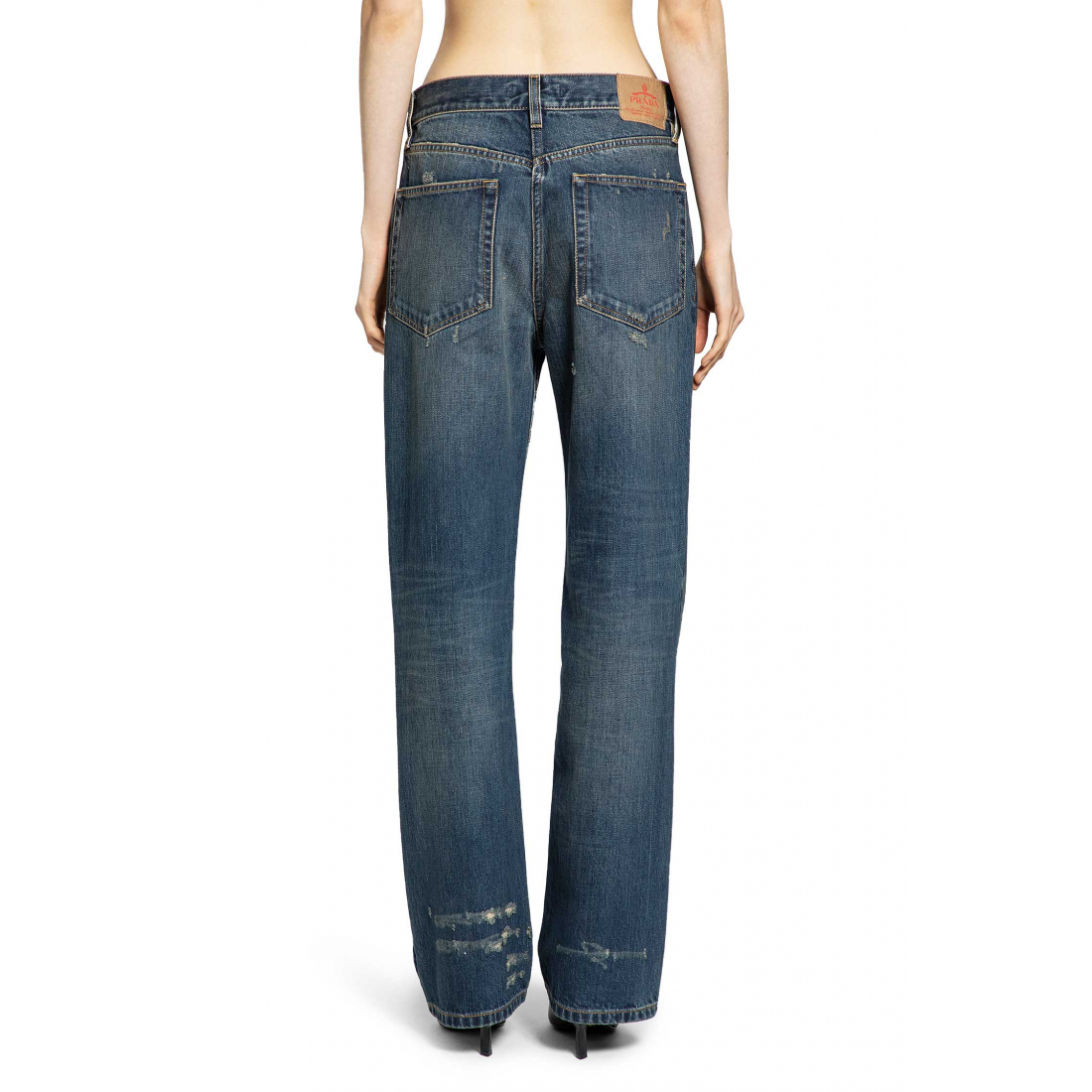 'Straight Leg Washed' Jeans für Damen