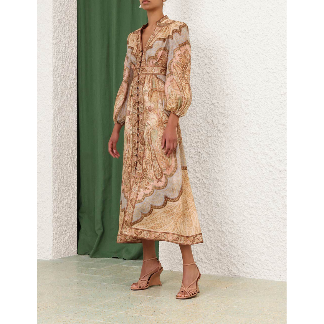 Robe Midi 'Wanderlust Plunge' pour Femmes