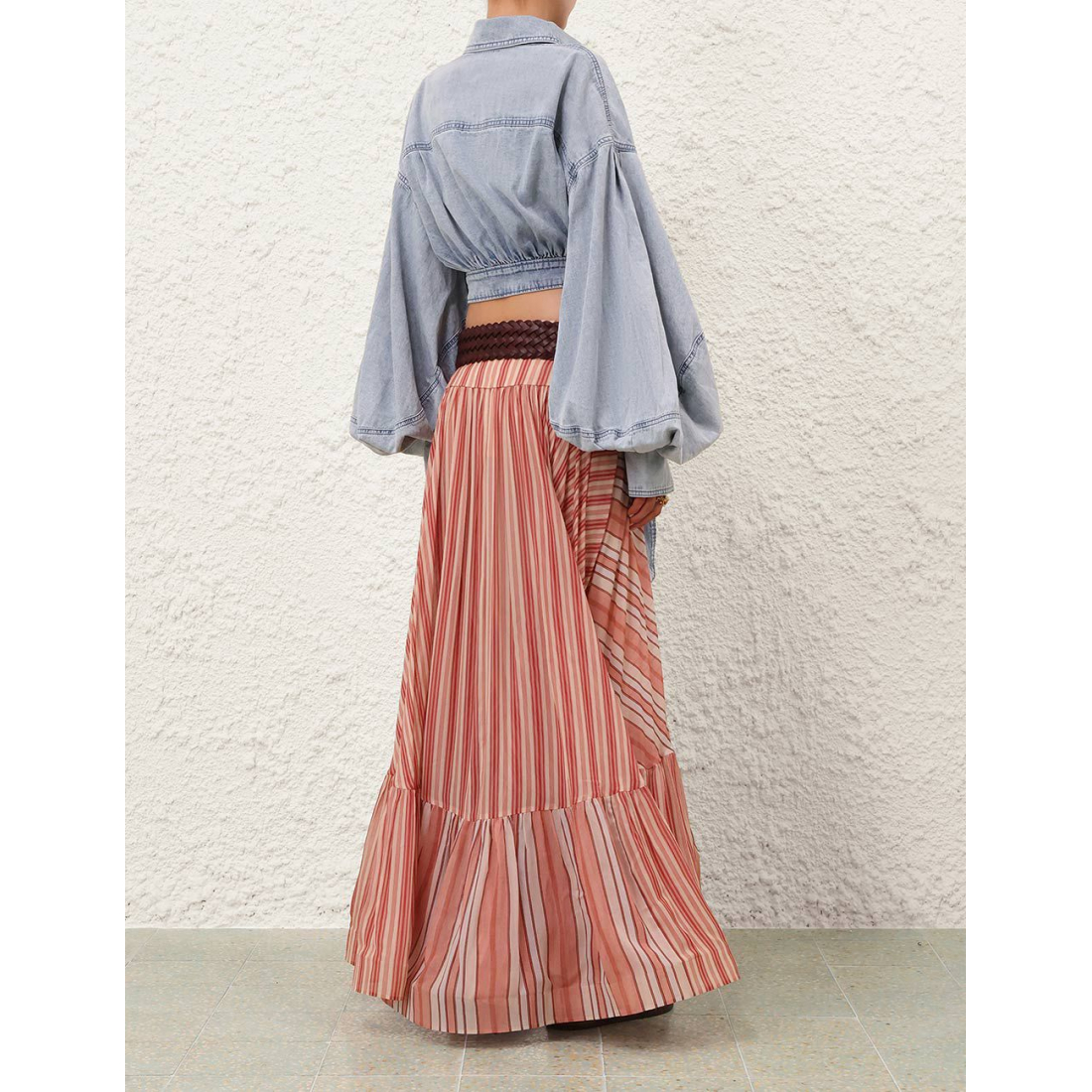 'Rebellion Bohemian' Midi Rock für Damen