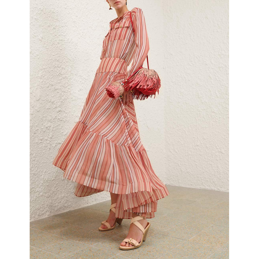 'Rebellion Bohemian' Midi Rock für Damen