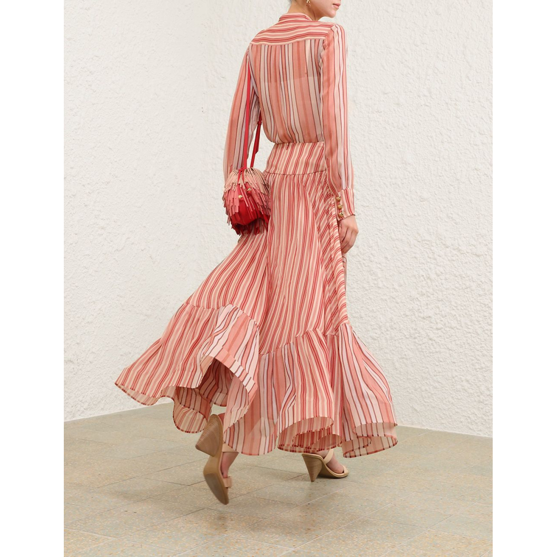 'Rebellion Bohemian' Midi Rock für Damen