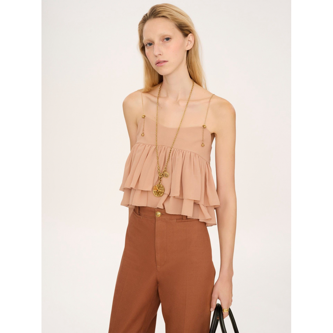 'Sleeveless Ruffled' Top für Damen