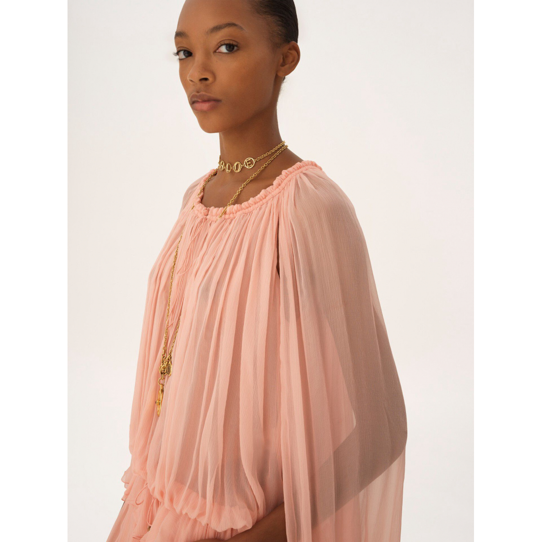Robe 'Mini Chiffon Cape' pour Femmes