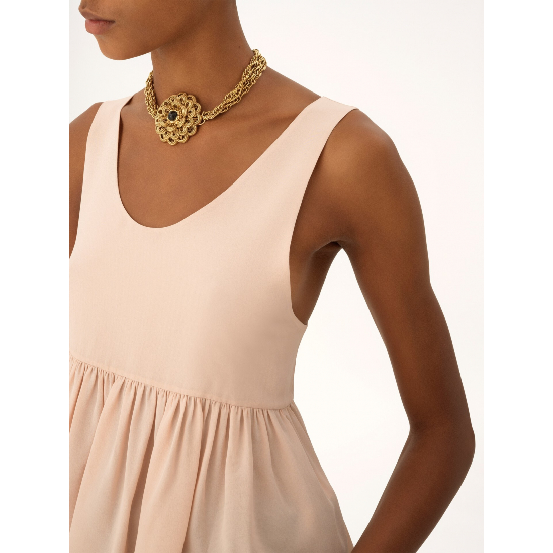 Top 'Sleeveless Gathered' pour Femmes