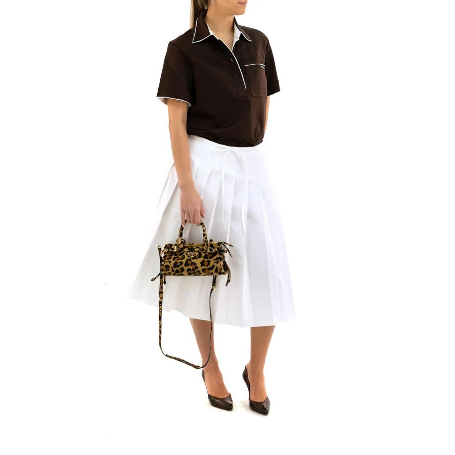 Jupe Midi 'Pleated' pour Femmes