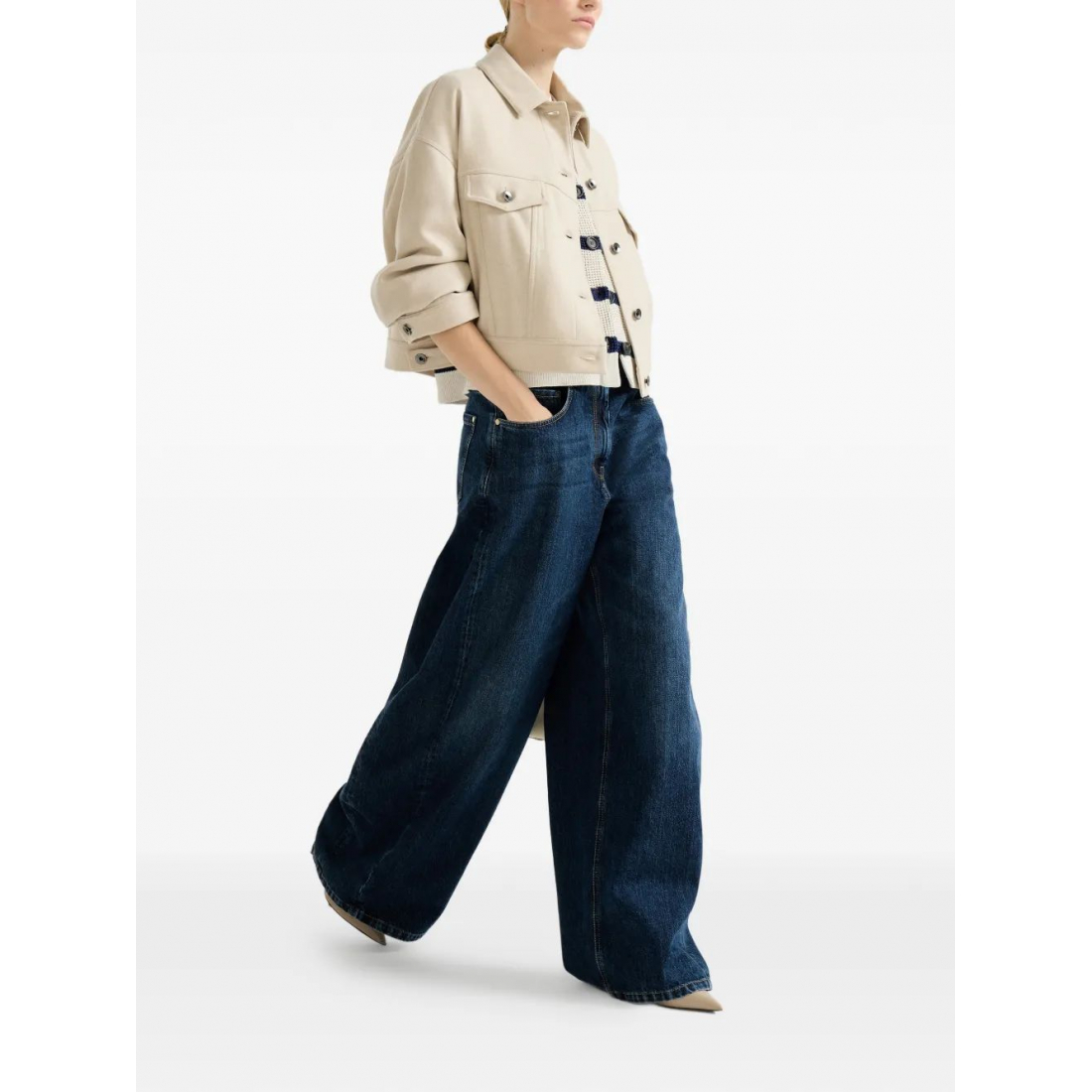 Jeans 'Zip-Fastening Wide-Leg' pour Femmes