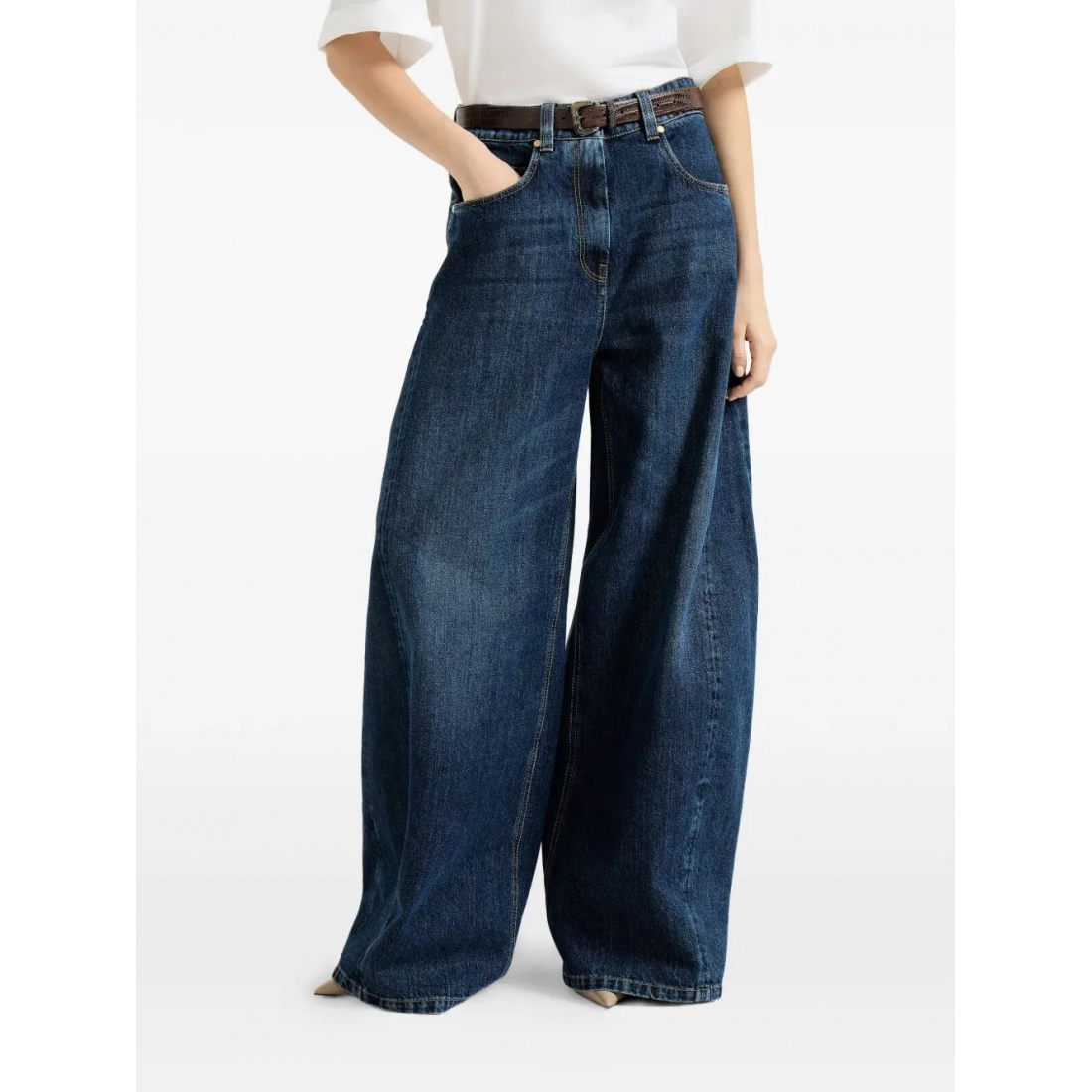 Jeans 'Zip-Fastening Wide-Leg' pour Femmes