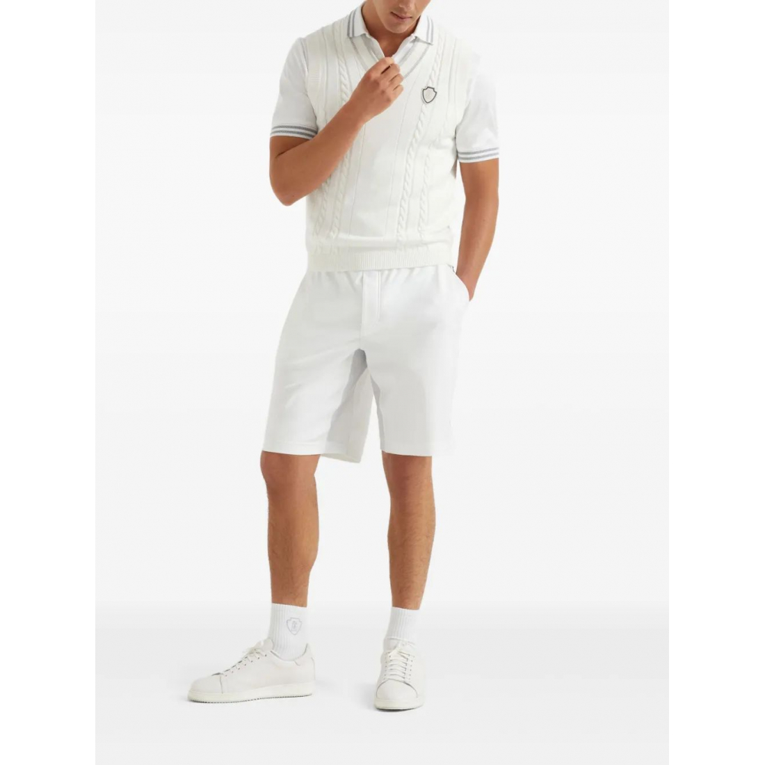 Short 'Logo-Embroidered' pour Hommes