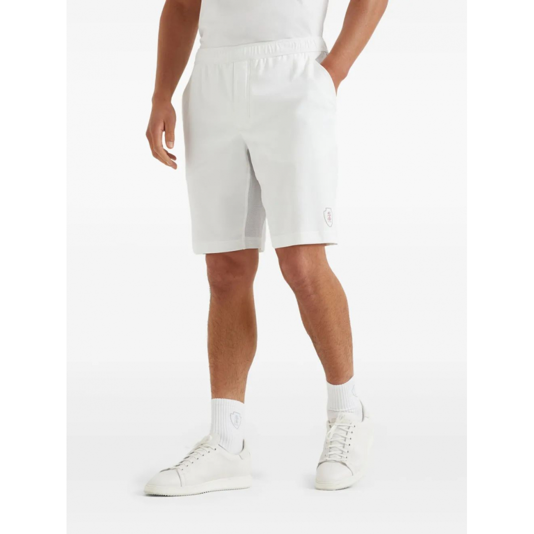 Short 'Logo-Embroidered' pour Hommes