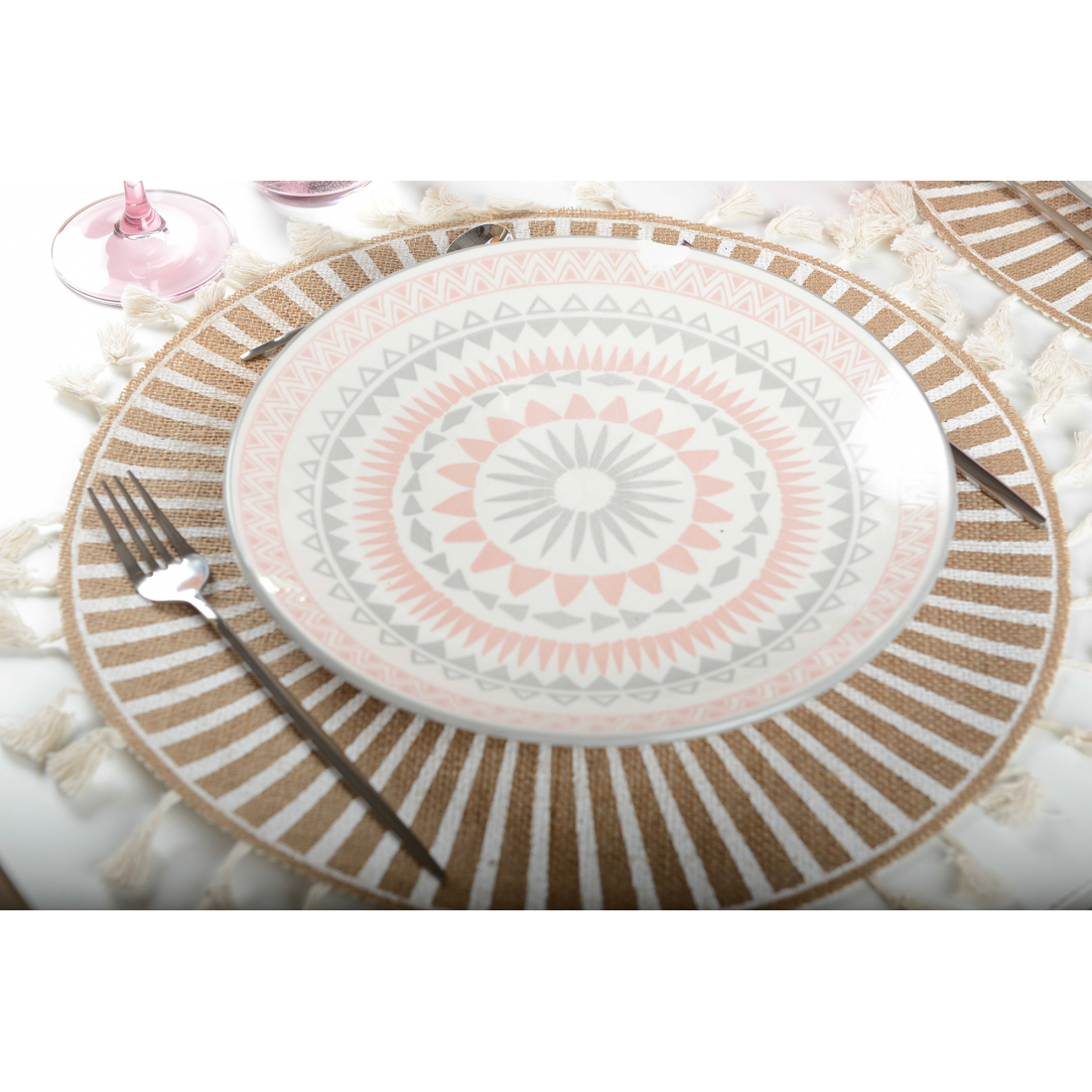 Assiette plate rose - coachella