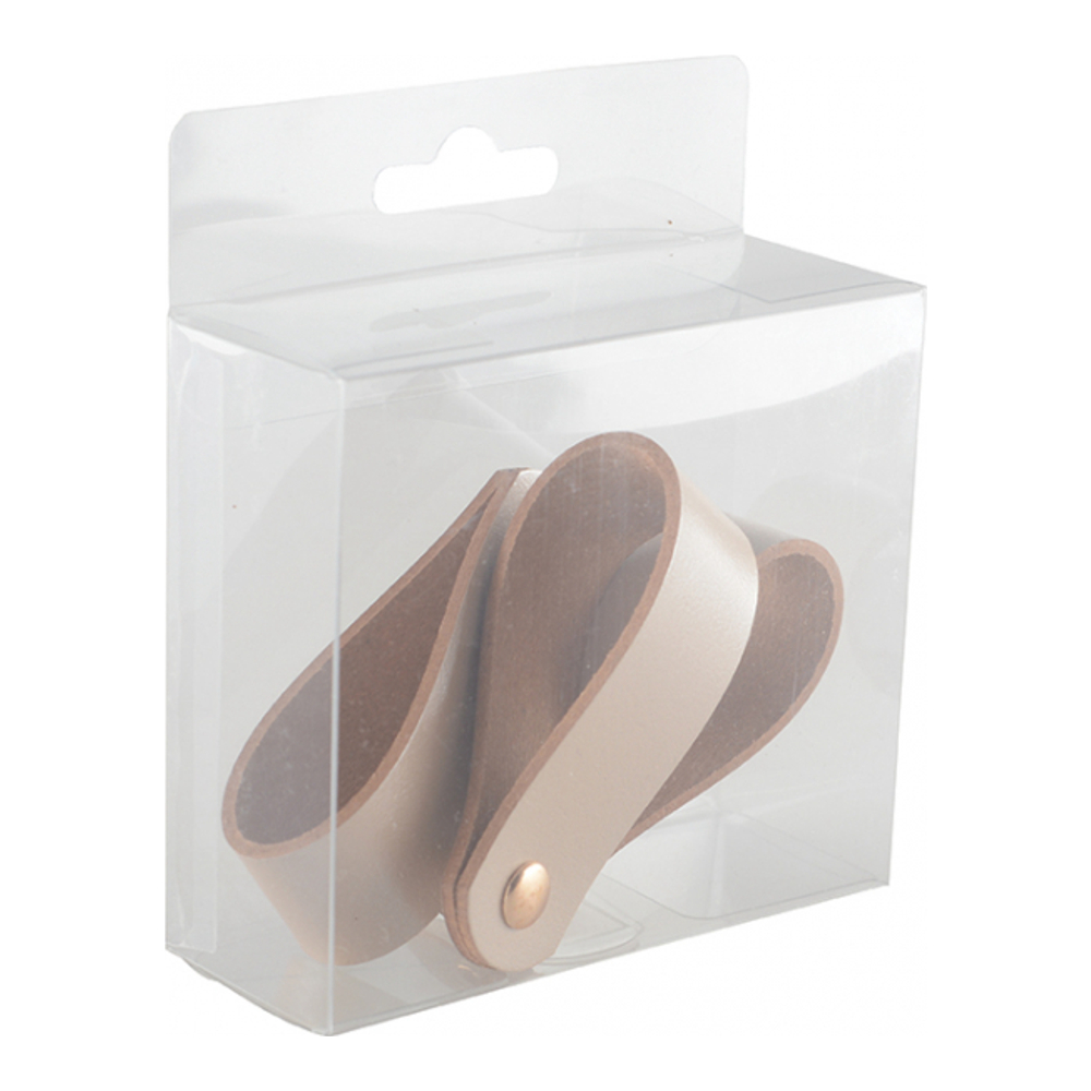 Lot de 4 ronds de serviette en simili cuir