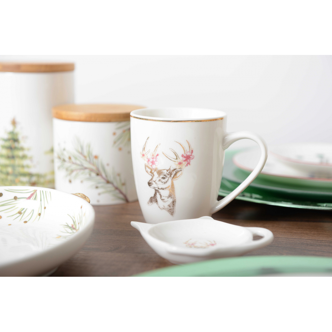 Mug cerf dore avec repose the