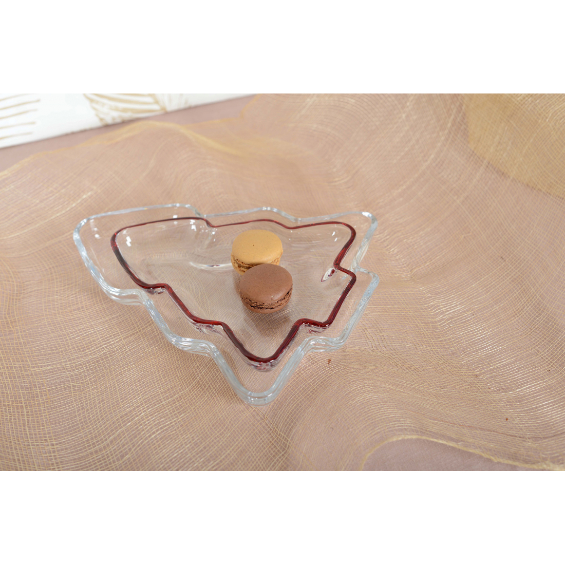 Coupelle sapin en verre 25x22x2.5cm