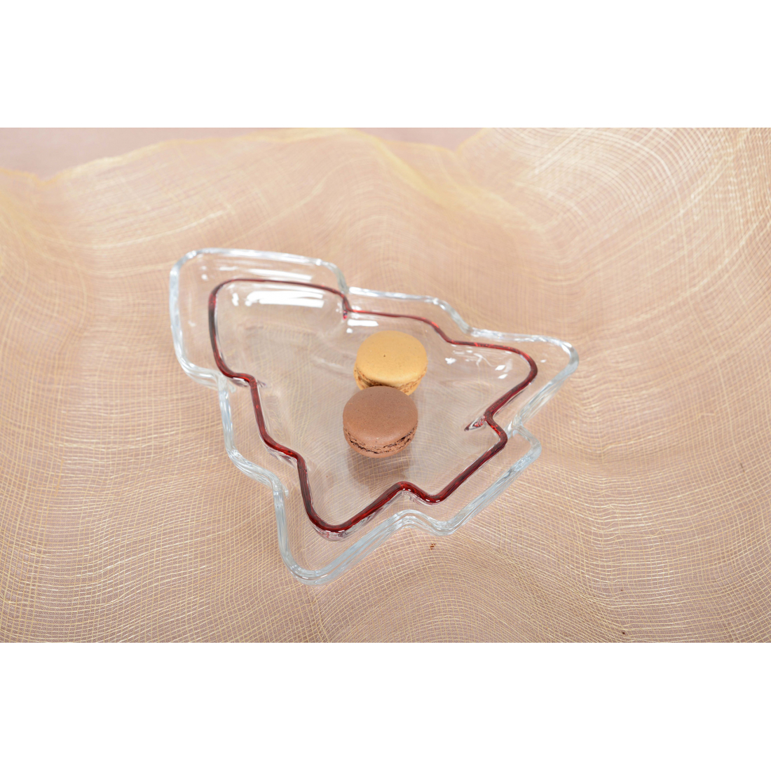 Coupelle sapin en verre 25x22x2.5cm