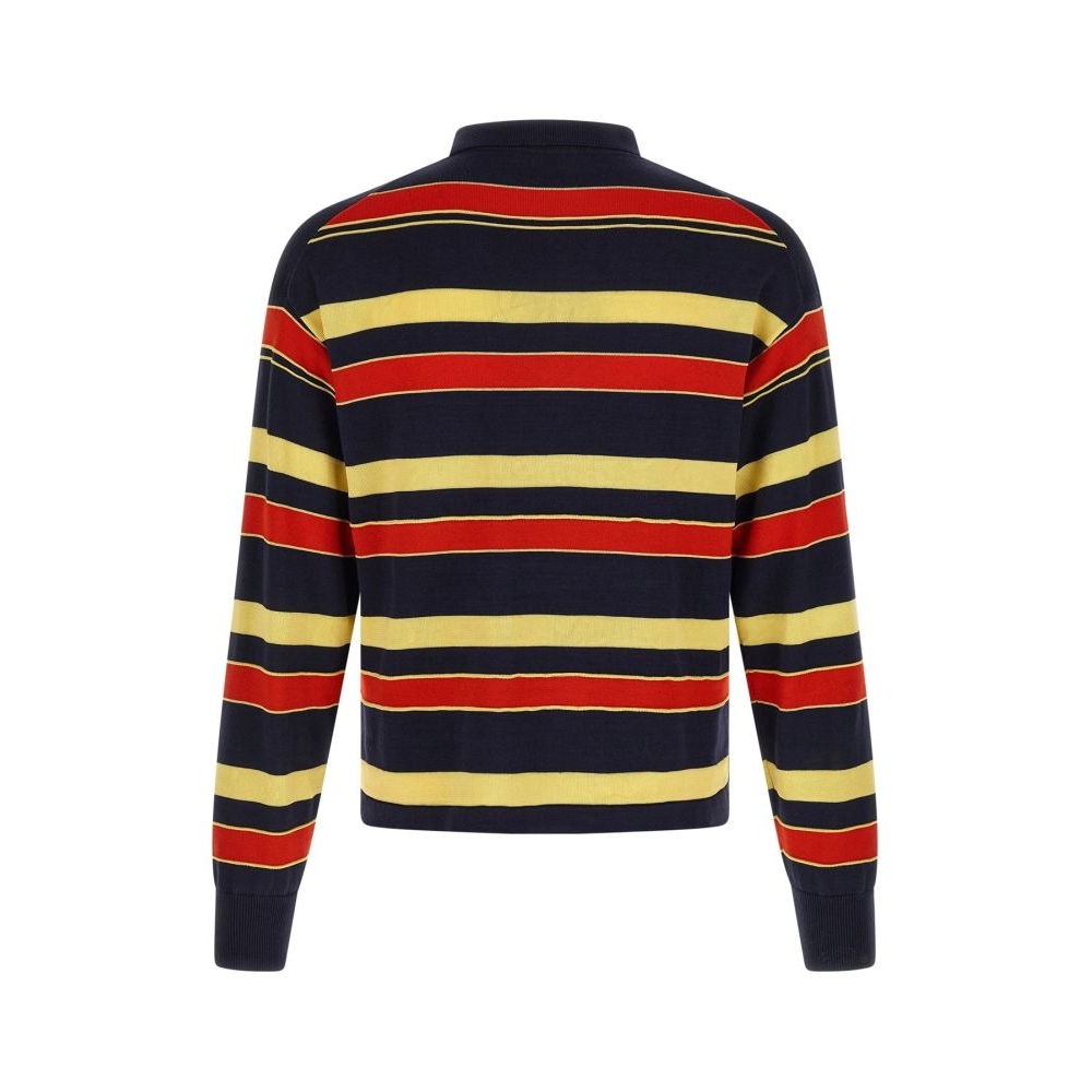 Men's 'Knitted' Long-Sleeve Polo Shirt