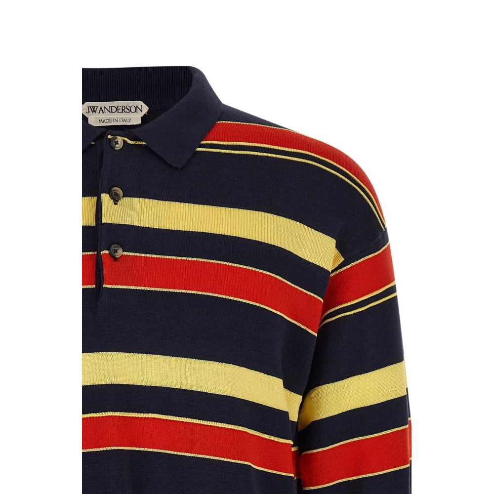 Men's 'Knitted' Long-Sleeve Polo Shirt