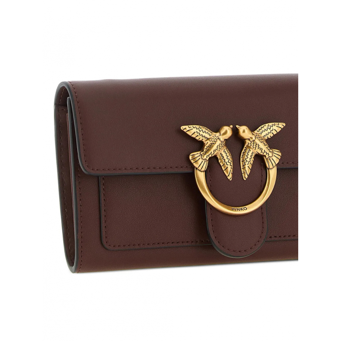 Women's 'Love Simply Metallic Buckle Flap' Wallet
