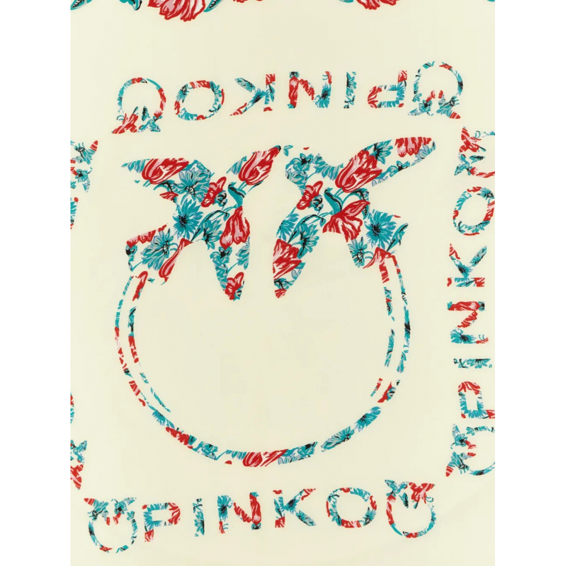 Women's 'Logo Floral-Print' Scarf