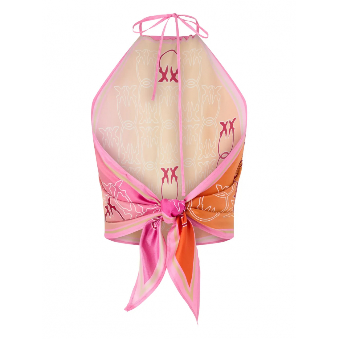 Women's 'Logo-Print Beach Cover-Up' Crop Top