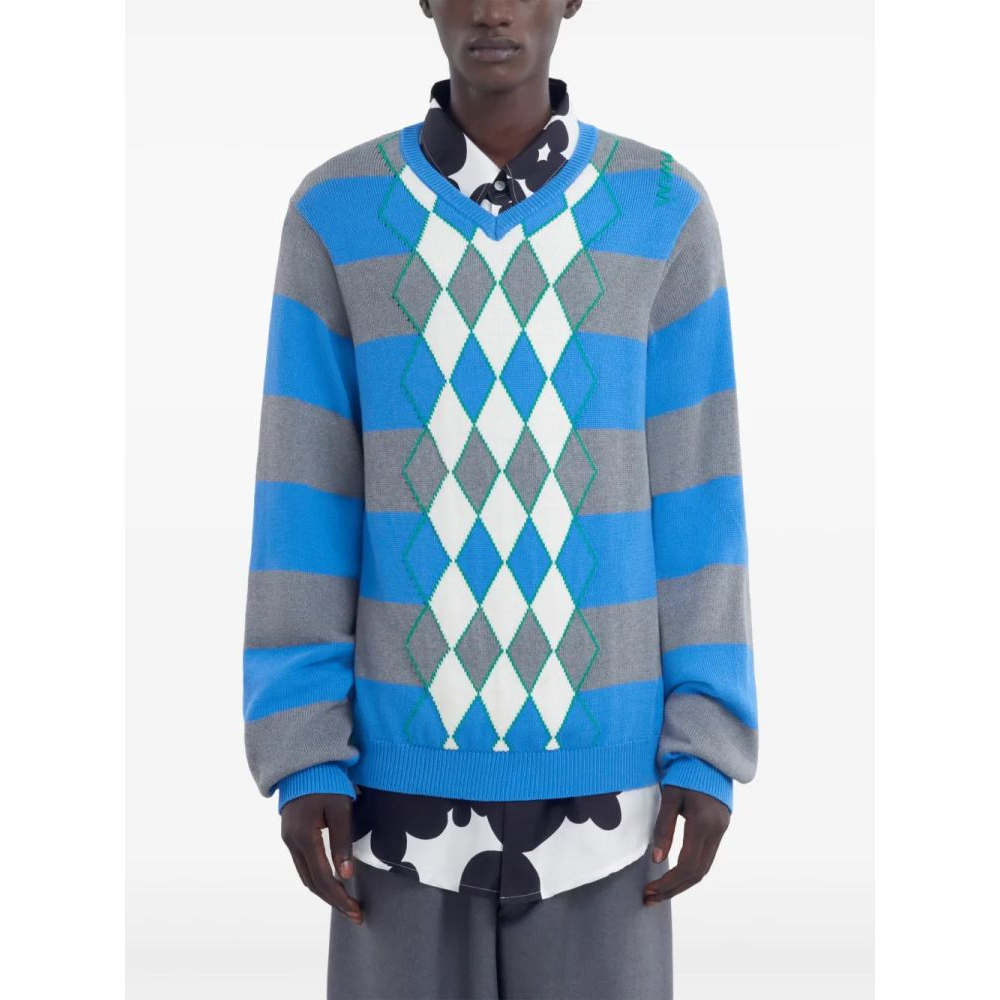 Pull 'Argyle Intarsia-Knit' pour Hommes