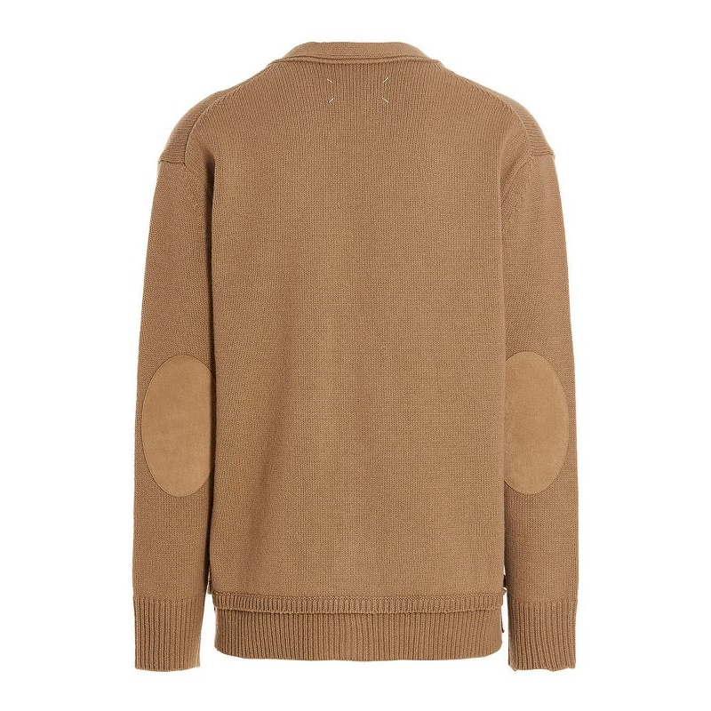 Cardigan 'V-Neck Elbow-Patch' pour Hommes