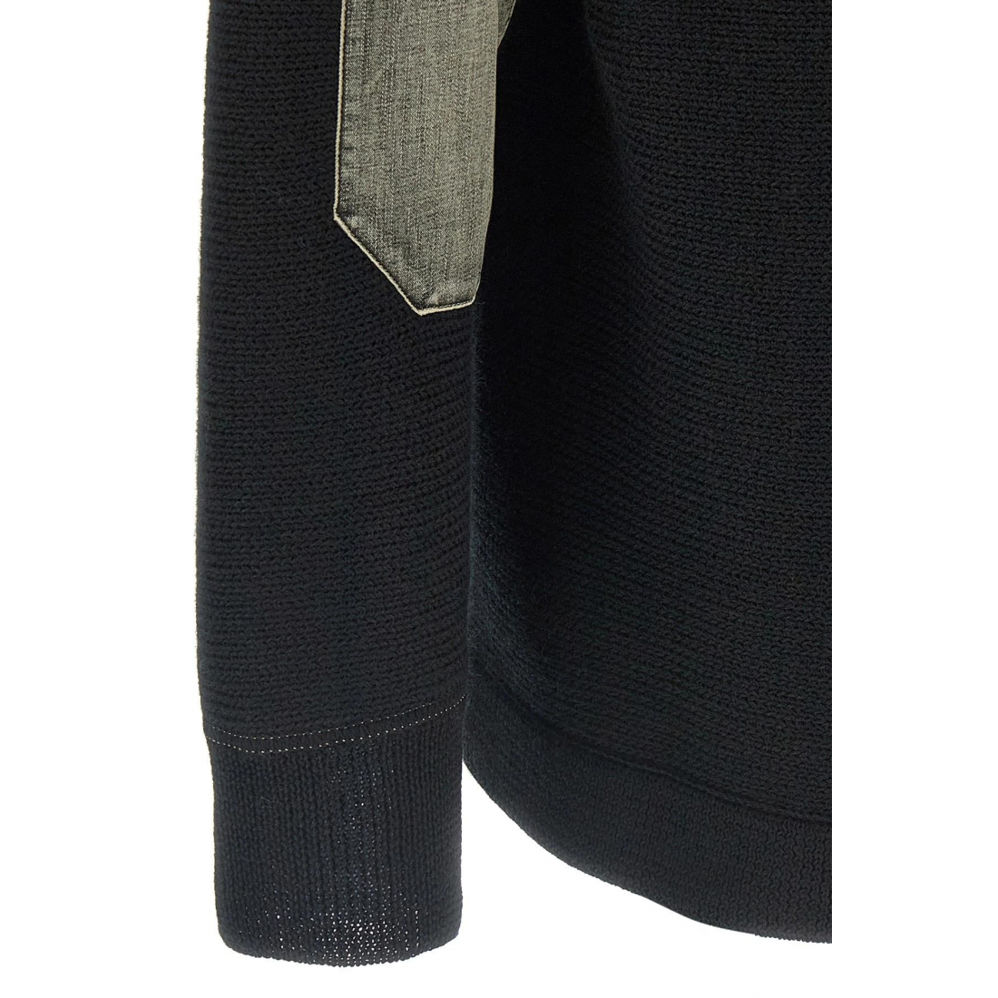 Cardigan 'Ribbed Wool Elbow-Patch' pour Hommes