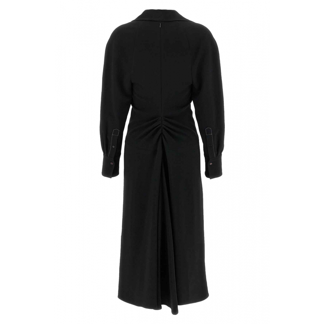 Robe Midi 'Long Sleeve Polo-Collar' pour Femmes