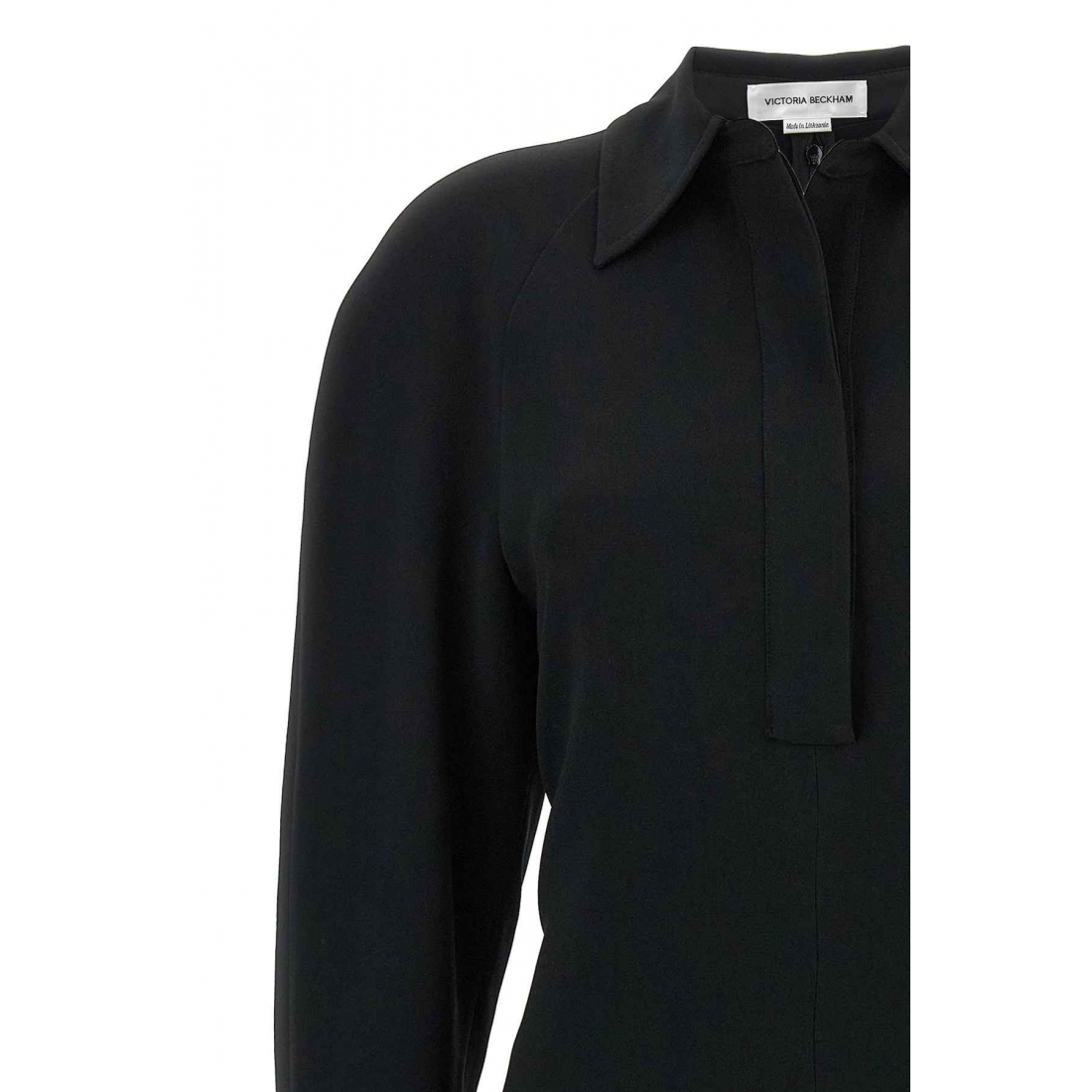 Robe Midi 'Long Sleeve Polo-Collar' pour Femmes