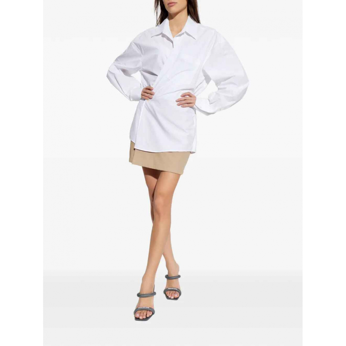 Robe mini 'Wrap-Shirt' pour Femmes