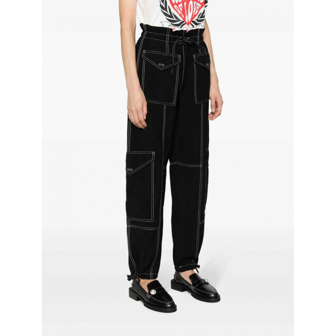 Pantalon 'Paperbag-Waist Cargo' pour Femmes