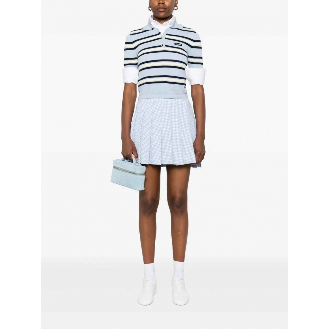 Mini Jupe 'Pleated Checked' pour Femmes