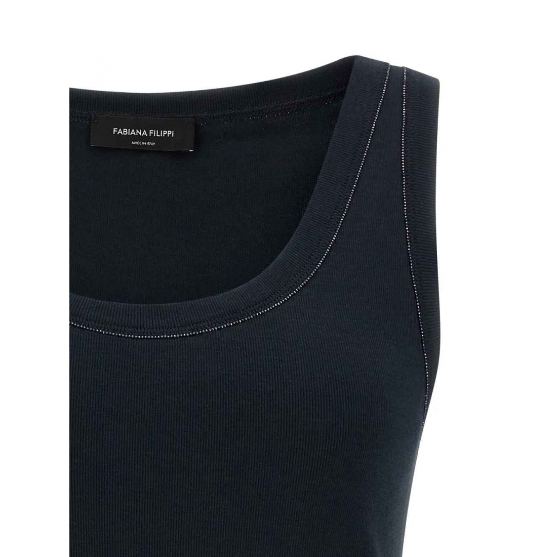 Top 'Jewel-Detail Round-Neck' pour Femmes