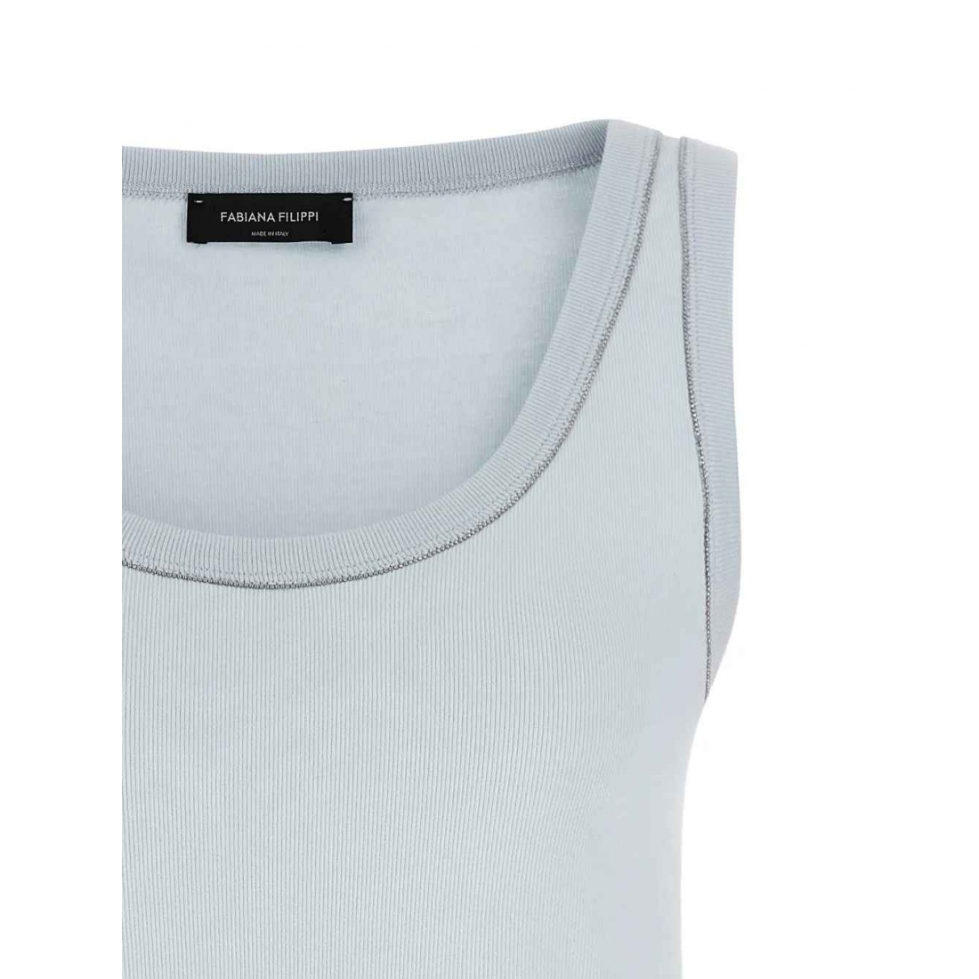 Top 'Jewel-Detail Round-Neck' pour Femmes