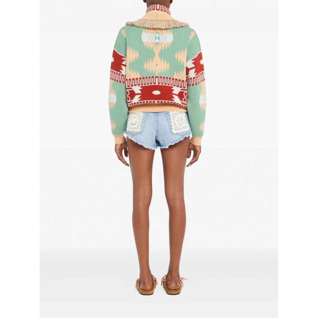 Cardigan 'Icon Jacquard Fringed' pour Femmes