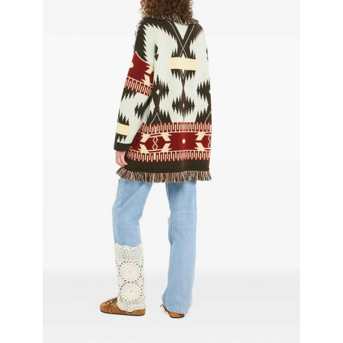 Cardigan 'Icon Jacquard Fringed' pour Femmes