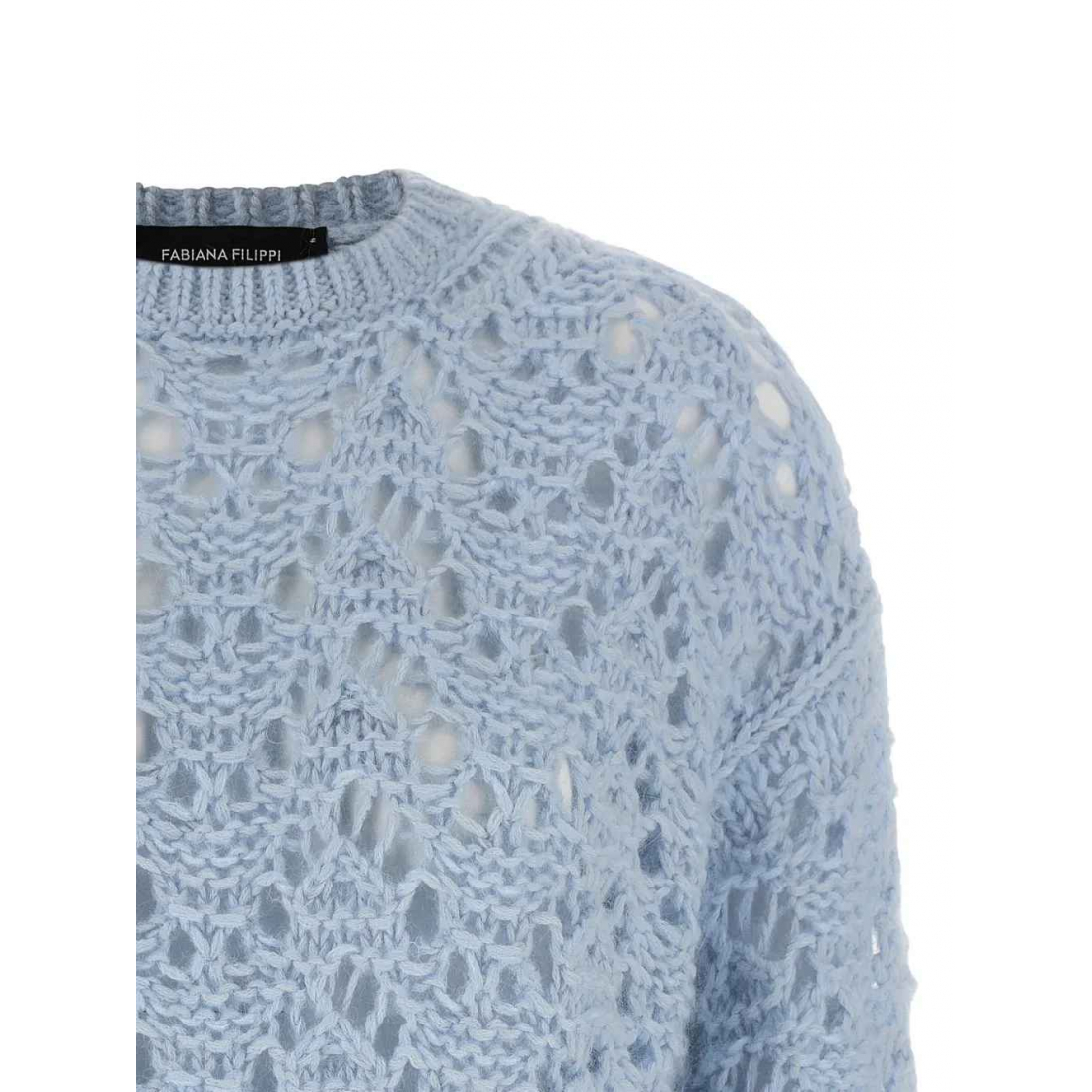 Pull 'Openwork Crew-Neck' pour Femmes