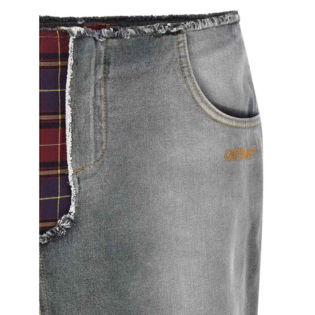 Jupe Midi 'Patchwork Fringed' pour Femmes